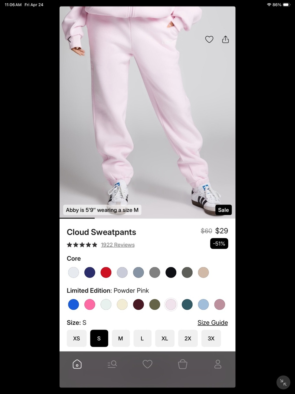 Cloud Sweatpants in Powder Pink - Cozy Women's Track Pants